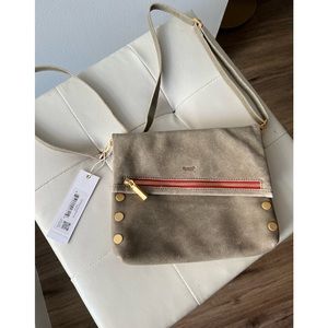 Hammitt VIP medium pewter crossbody leather purse bag clutch